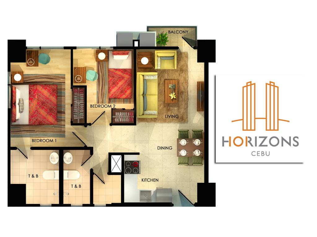 Horizon101 2BR 41.80 - 60.30 sq