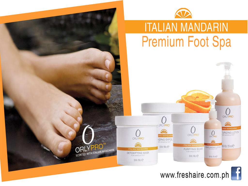 For silky, soft, smooth feet and legs, try our Italian Mandarin Foot Spa by Orly.