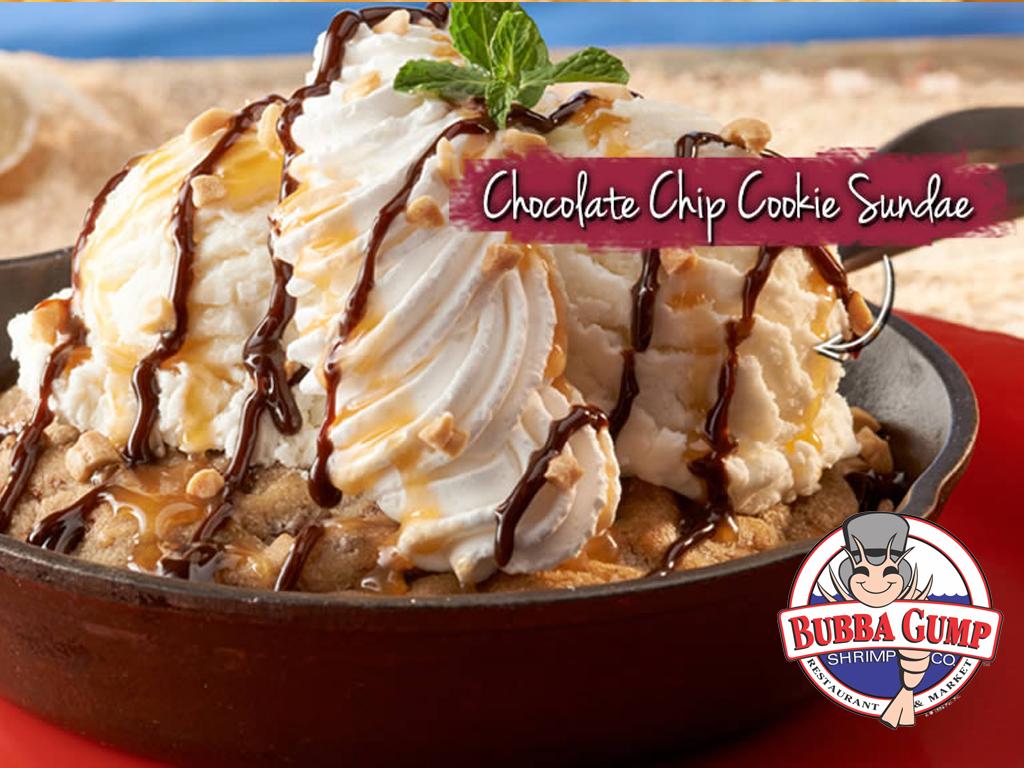 chocolate chip cookie sundae