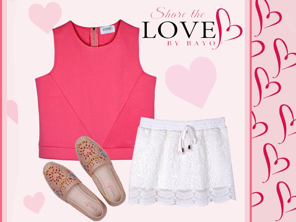 Stay cool in the heat today with this pink and white ensemble