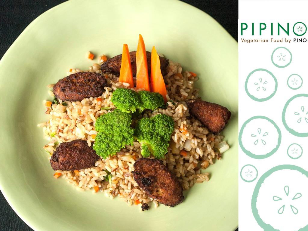 Vegan Embotido over Pinapple Fried Rice