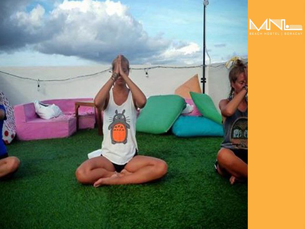 Rooftop yoga and meditation at MNL