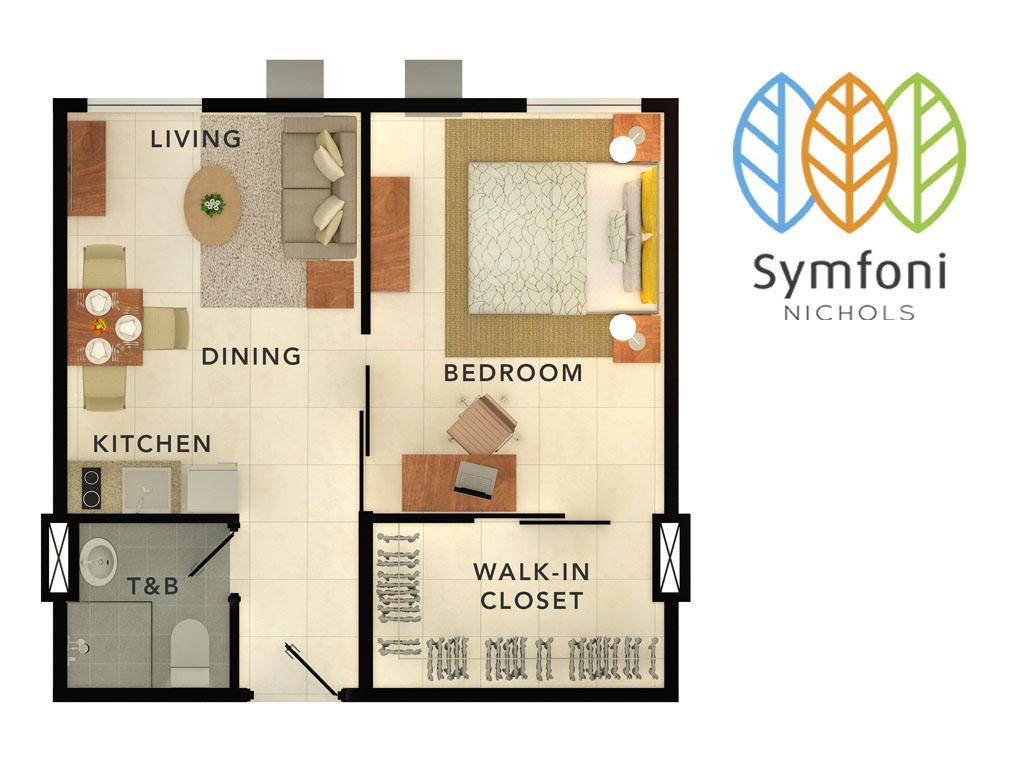 1 Bedroom Layout