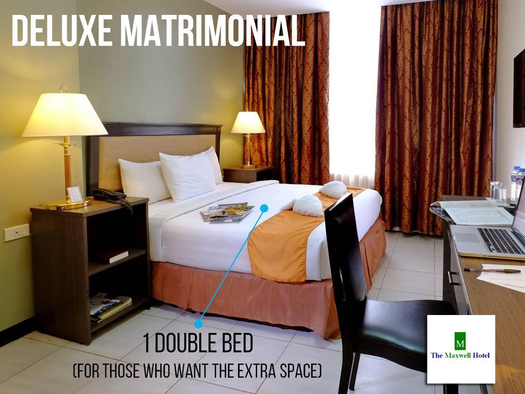 Our Deluxe Matrimonial room is ideal for couples and solo travelers who want more space to move around and relax.