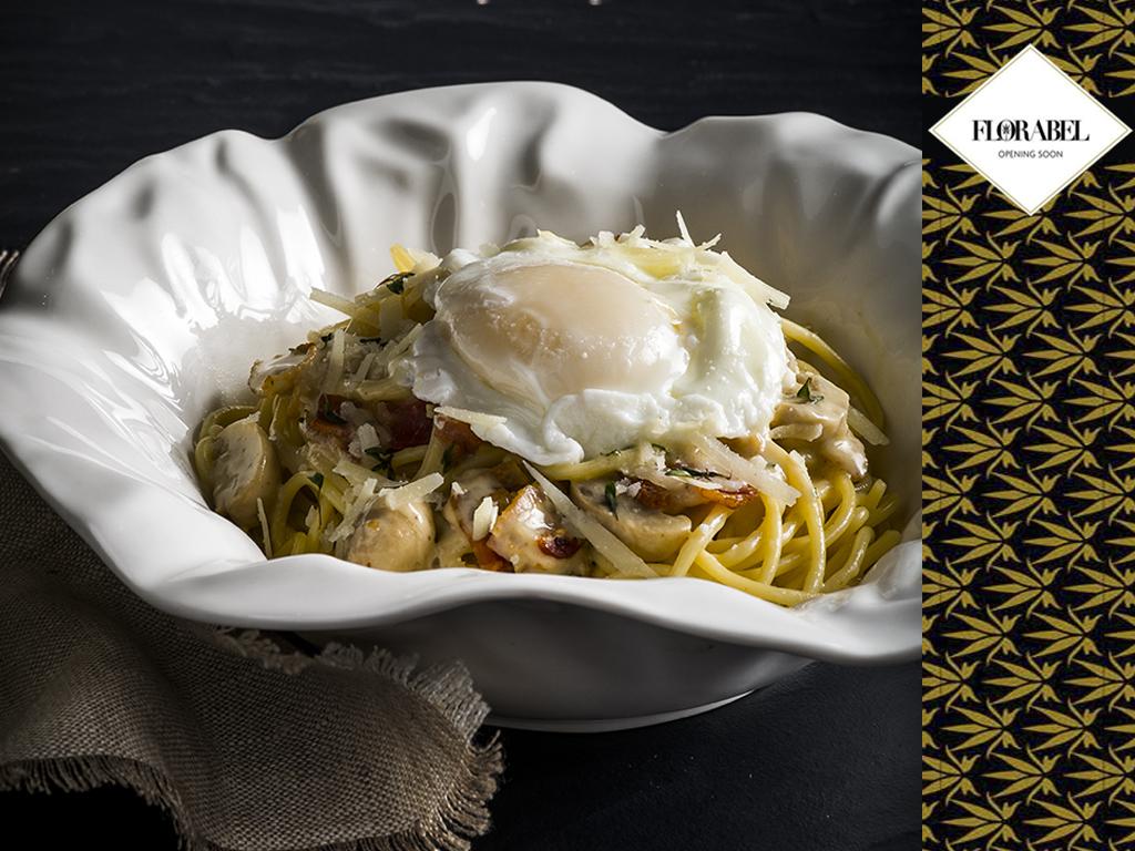 Carbonara With Truffle Oil And Poached Egg