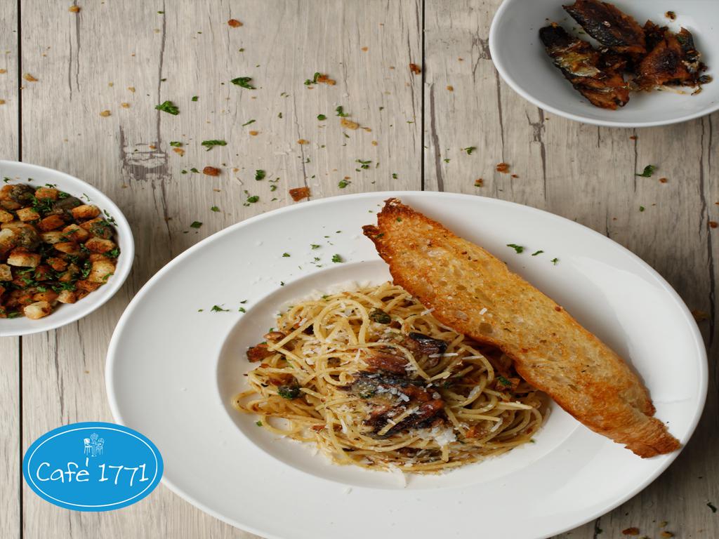 PASTA CATEGORY_Spaghetti with sardines & fried capers