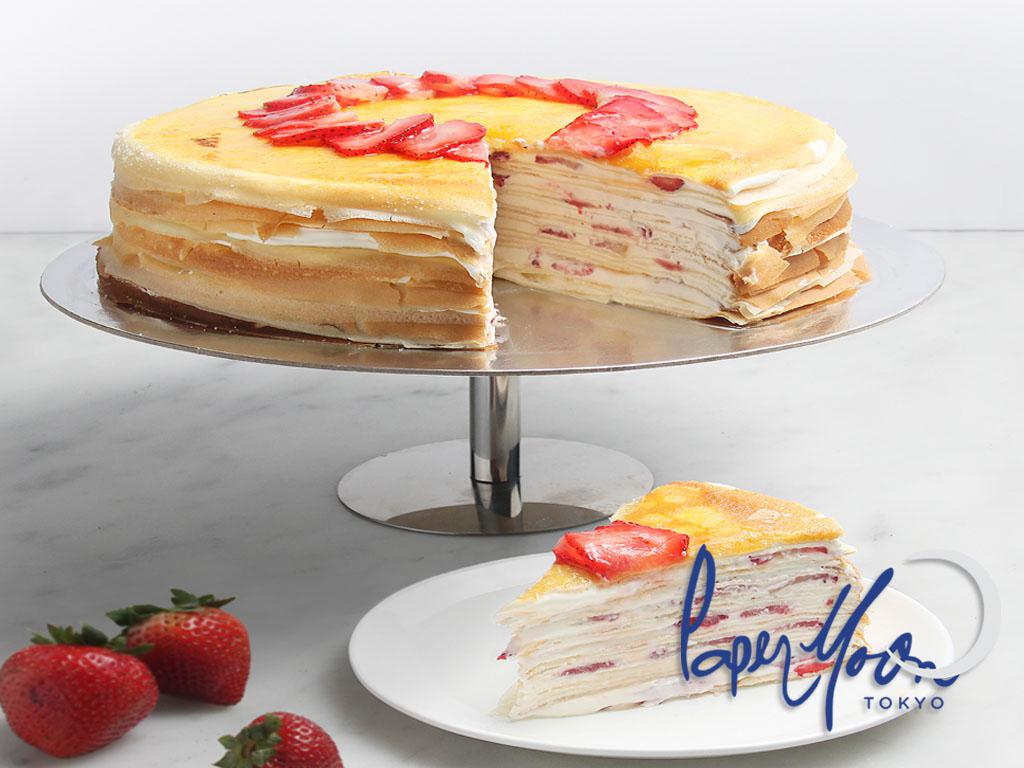 strawberry mille crepe