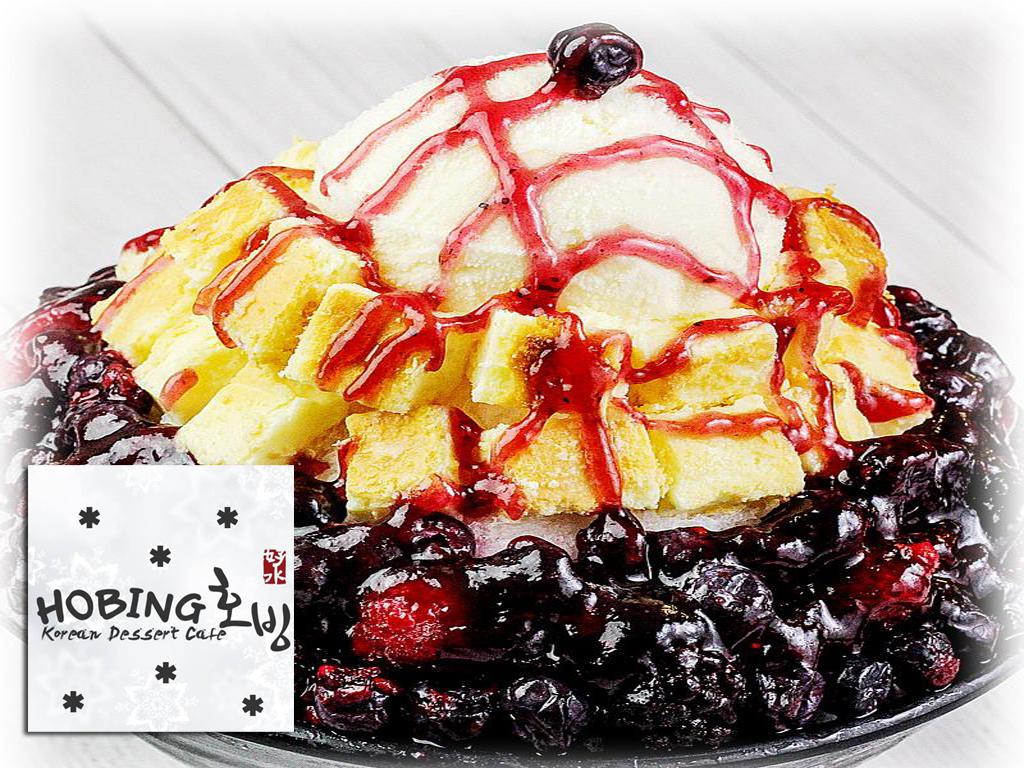 Blueberry and Cheese Bingsu