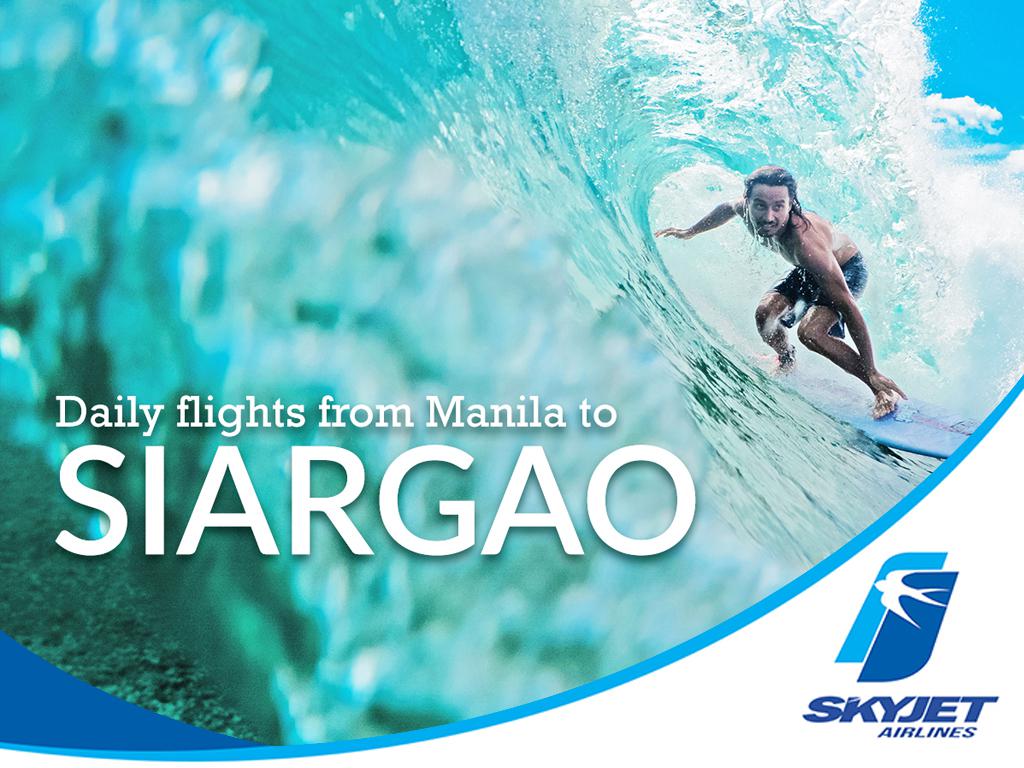 Daily flights  from Manila to Siargao