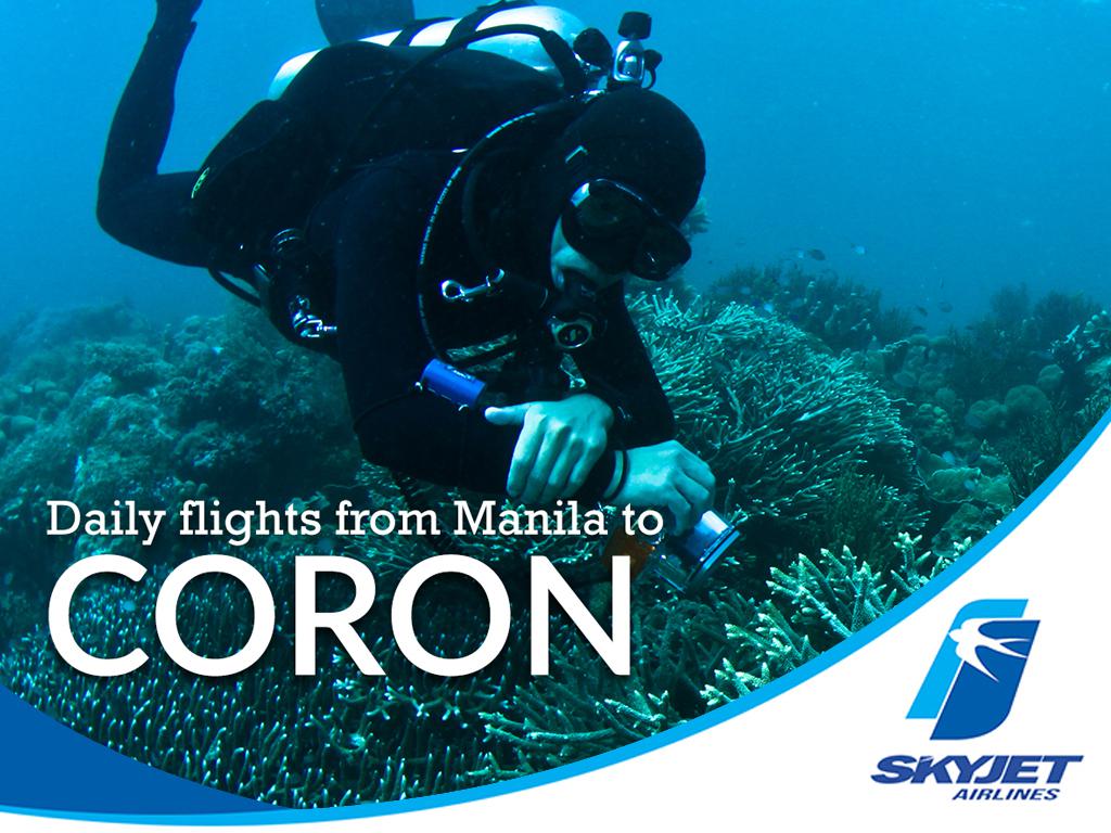 Daily flights  from Manila to Coron