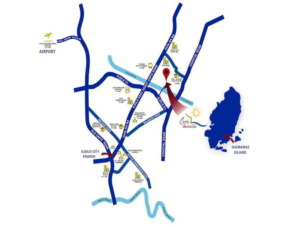 Costa Esmeralda   Location Map